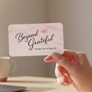 Beyond Grateful Thank You Cards | 50 pcs | Elegant Small Business Inserts
